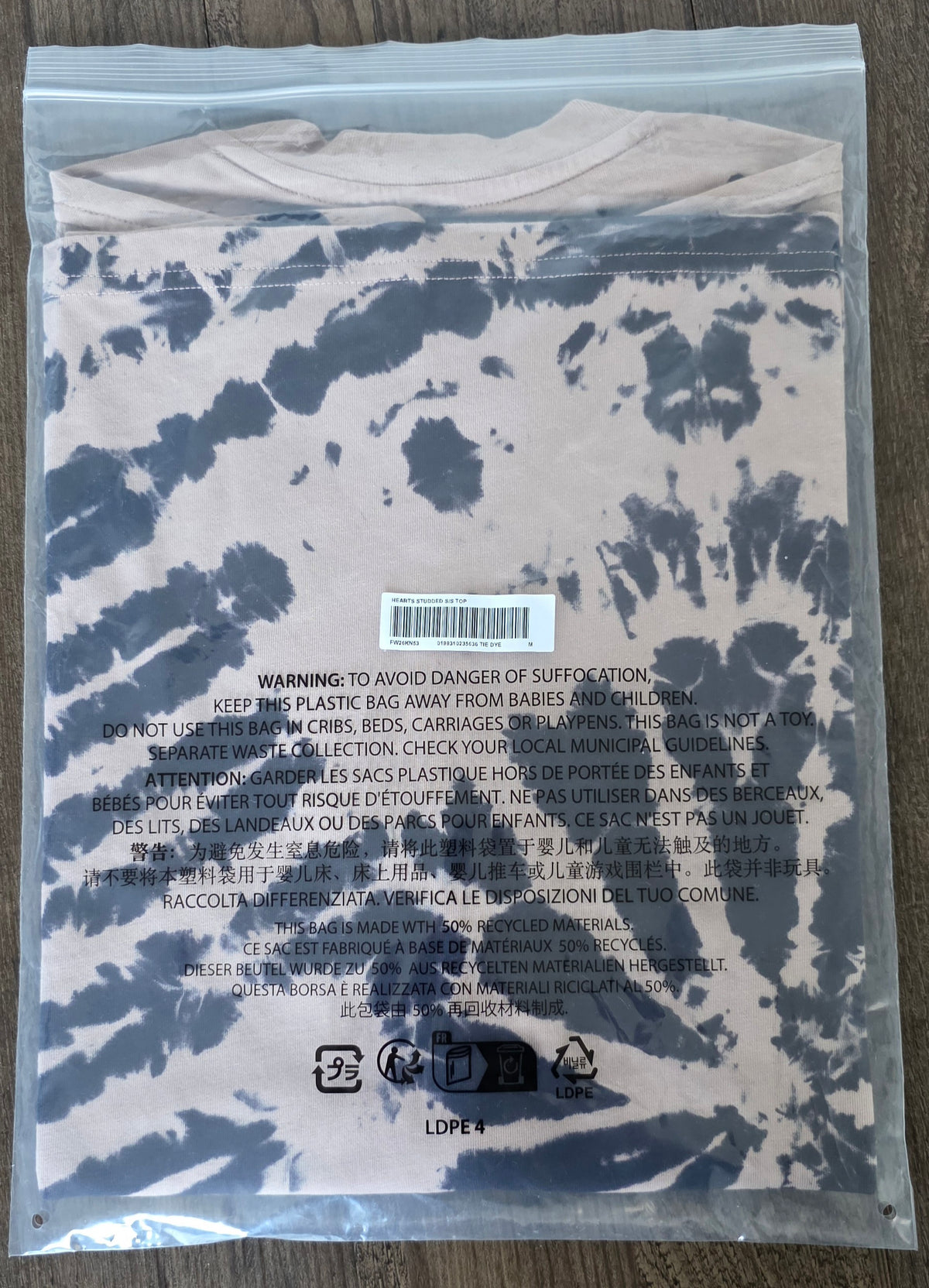 Supreme Hearts Studded S/S Top Tie Die